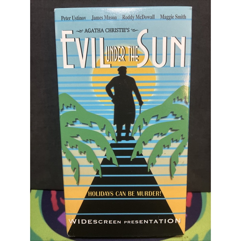 Evil Under the Sun VHS 2001 Widescreen Agatha Christie Peter Ustinov VG+